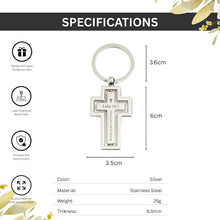 Silver Cross Keychain