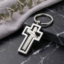 Silver Cross Keychain