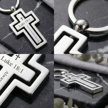 Silver Cross Keychain