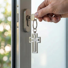 Silver Cross Keychain