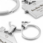 Personalised Stainless Steel New Home Keychain