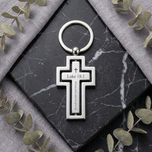 Silver Cross Keychain