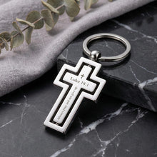 Silver Cross Keychain