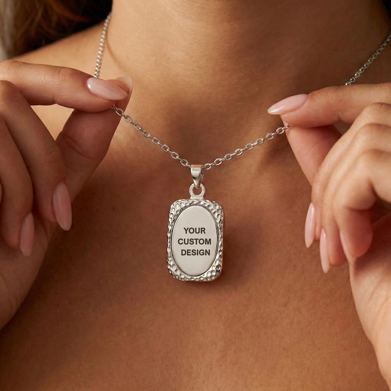 Personalised Custom Steel Pendant Necklace