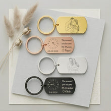 Personalised Photo Birth Date Keychain