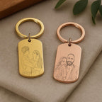 Personalised Custom Photo & Sketch Keychain