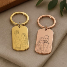 Personalised Custom Photo & Sketch Keychain