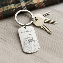 Personalised Custom Photo & Sketch Keychain