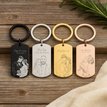 Personalised Custom Photo & Sketch Keychain