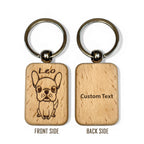 Custom "Dog Name" Engraved Wooden Keyring